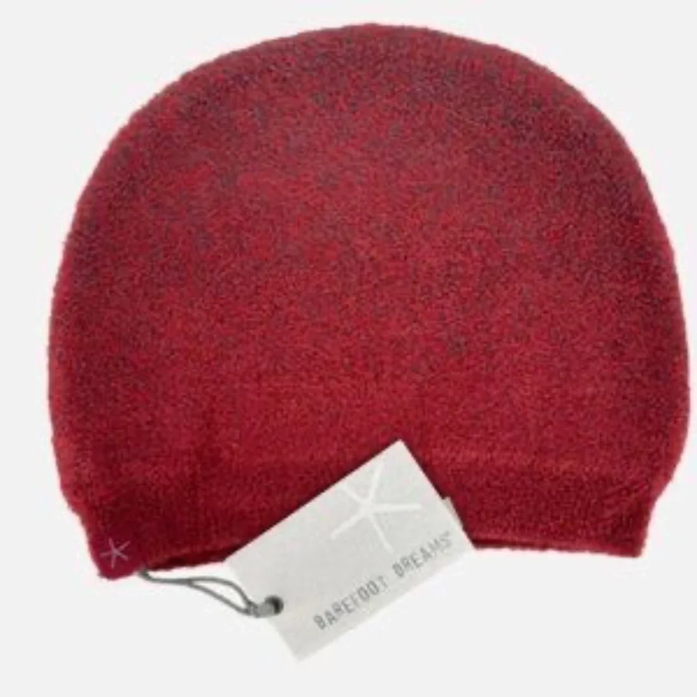 Barefoot Dreams Cozychic Lite Confetti Beanie in Crimson Rosewood